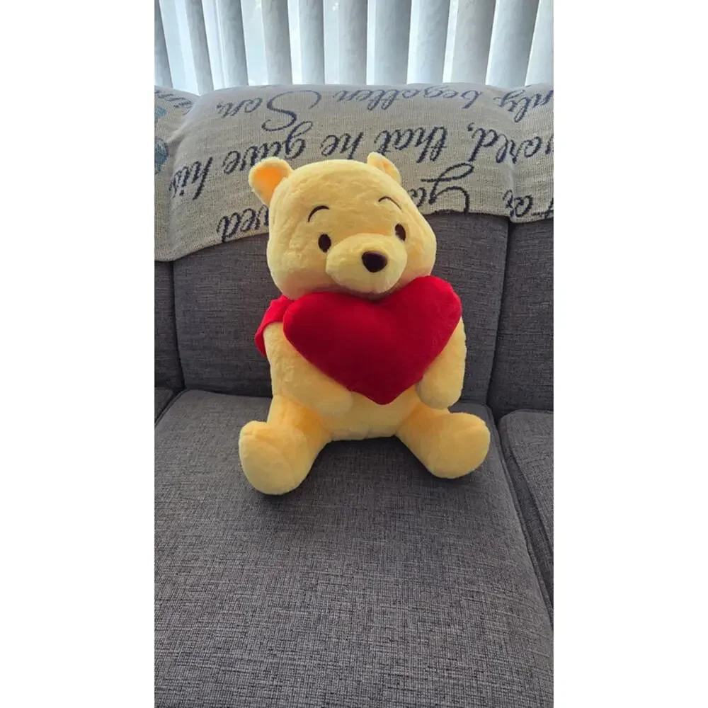 Winnie the Pooh Blanket Inside Plush Toy 40x60 Heart Zip Storage Pillow NWOT